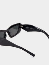 Prada Black Rectangular Acetate Sunglasses