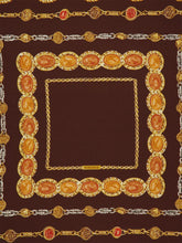 Versace Brown Printed Silk Twill Scarf