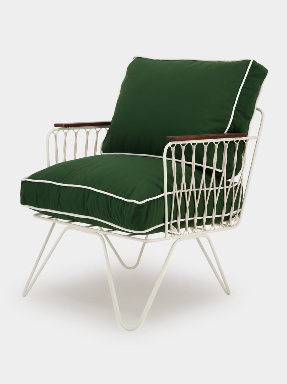 Forest Green Outdoor Croisette Armchair