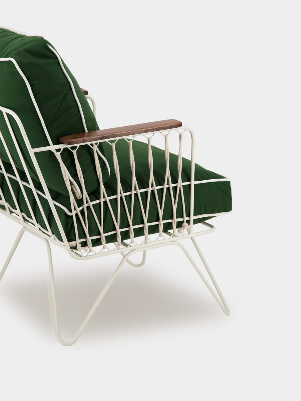 Forest Green Outdoor Croisette Armchair