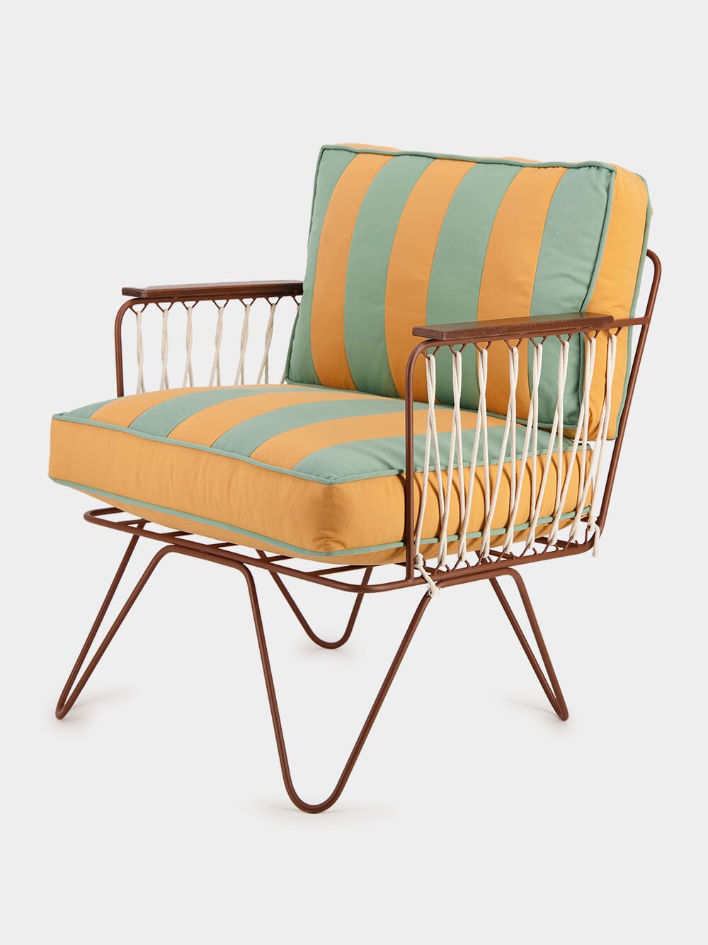 Striped Croisette Armchair