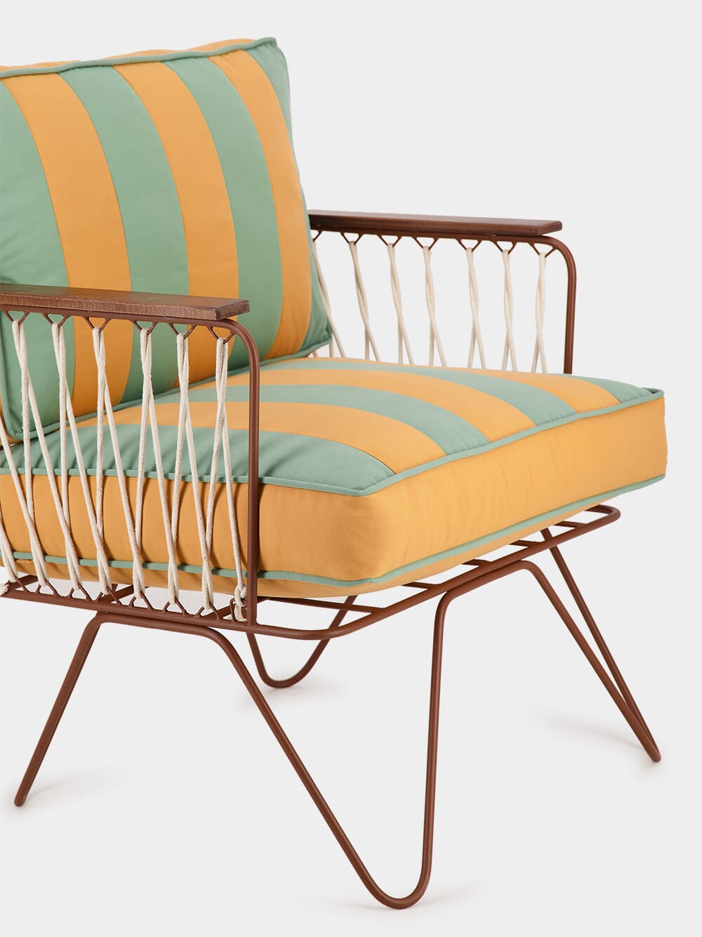 Striped Croisette Armchair