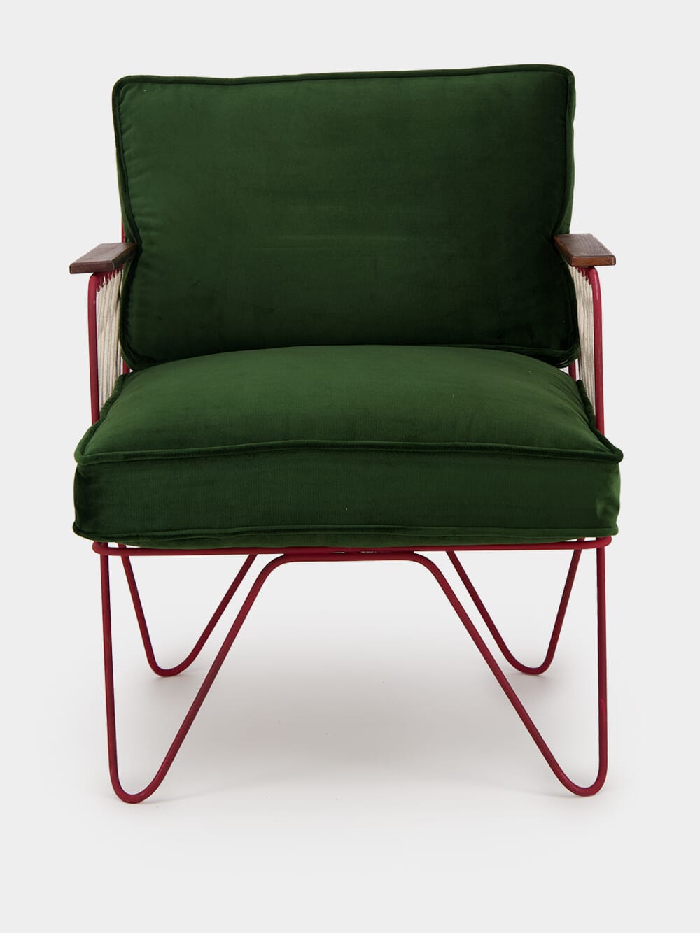 Emerald Velvet Croisette Armchair