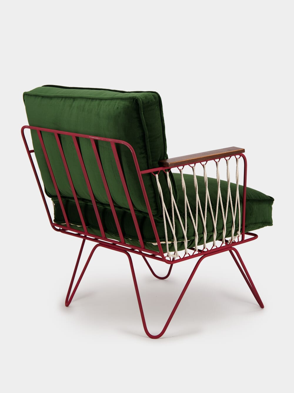 Emerald Velvet Croisette Armchair