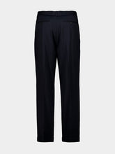 Valentino Garavani Navy Blue Cotton Gabardine Chino Trousers