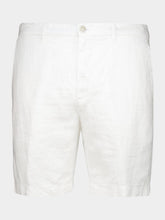 120% Lino White Linen Bermuda Shorts