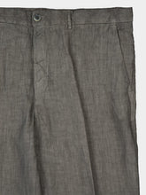 120% Lino Grey Linen Tailored Trousers