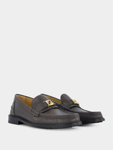 Fendi Brown Leather Loafers