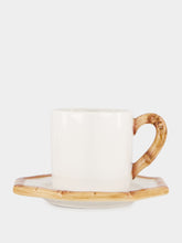 Les Ottomans White Bamboo Ceramic Tea Cup