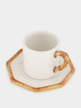 Les Ottomans White Bamboo Ceramic Tea Cup