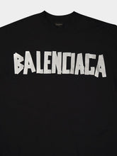 Balenciaga Faded Black Tape Logo T-Shirt