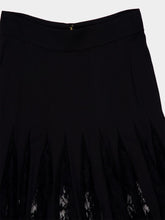 Dolce & Gabbana Black Charmeuse and Lace Midi Skirt