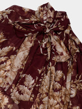 Dolce & Gabbana Rose-Print Chiffon Silk Blouse