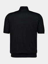 Prada Black Superfine Wool Polo Shirt