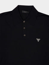 Prada Black Superfine Wool Polo Shirt