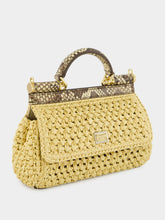Dolce & Gabbana Raffia Python Small Sicily Bag