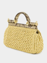 Dolce & Gabbana Raffia Python Small Sicily Bag