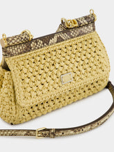 Dolce & Gabbana Raffia Python Small Sicily Bag