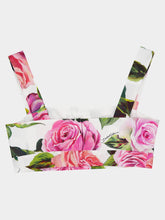 Dolce & Gabbana Rose-Print Bralette Top