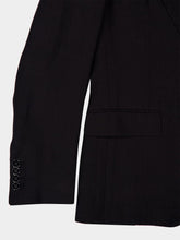 Dolce & Gabbana Navy Linen Single-Breasted Blazer