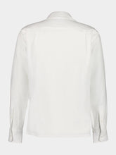 Dolce & Gabbana White Linen Spread Collar Shirt