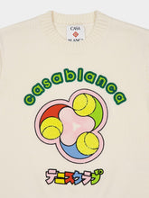 Casablanca White Tennis Ball Merino Knit Sweater