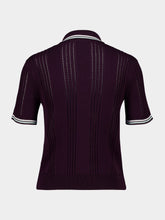 Casablanca Burgundy Cotton Knit Polo Shirt