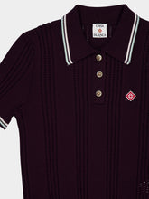 Casablanca Burgundy Cotton Knit Polo Shirt
