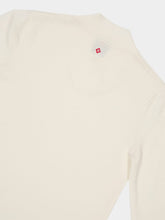 Casablanca White Merino Wool Cowl H-Neck Sweater