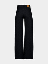 Casablanca Black Straight Fit Monogram Denim Jeans