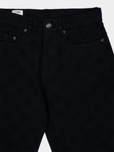 Casablanca Black Straight Fit Monogram Denim Jeans