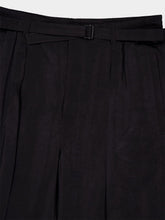 Lemaire Black Dry Silk Belted Relaxed Trousers
