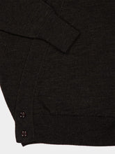 Lemaire Dark Espresso Alpaca Wool Wrap Cardigan