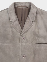 Lemaire Pebble Grey Suede Single-Breasted Jacket