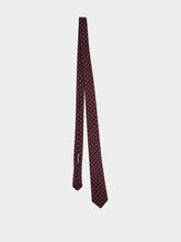 Tom Ford Dark Burgundy Satin Polka Dot Silk Tie