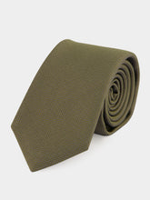 Olive Green Silk Satin Tie