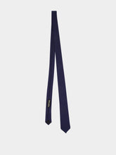 Tom Ford Navy Blue Silk Satin Tie