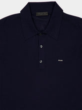 Prada Navy Blue Superfine Wool Polo Shirt