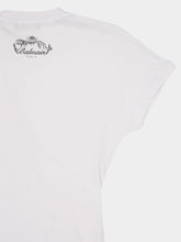 Balmain White Draped Jersey T-Shirt