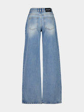 Balmain Blue Straight-Leg Faded Denim Jeans