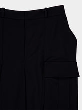 Balmain Black Wool Cargo Bermuda Shorts