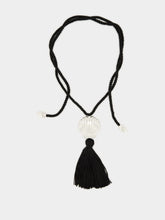 Julietta Black Éze Silver Shell Cord Necklace