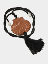 Julietta Brown Pillar Shell Cord Necklace