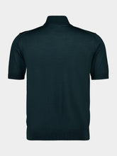 Prada Bottle Green Superfine Wool Polo Shirt