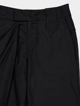 Johanna Ortiz Black Outlaw Wool Draped Pants