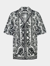 Dolce & Gabbana Black Majolica Print Short Sleeve Shirt