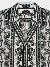 Dolce & Gabbana Black Majolica Print Short Sleeve Shirt