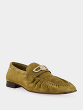 Christian Louboutin Bronzo Calf Leather Moccasins Uomo