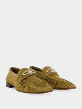Christian Louboutin Bronzo Calf Leather Moccasins Uomo