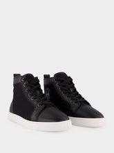 Christian Louboutin Black High-Top Louis Serge Smart Calf Leather Sneakers